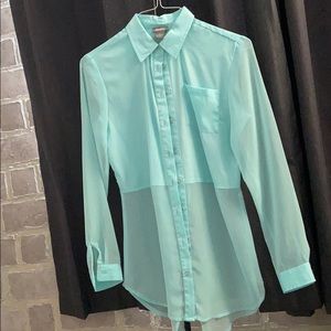 Nieman Marcus light blue blouse